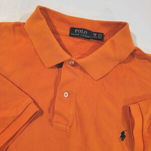 Polo Ralph Lauren Polo Shirt Mens 2XB XXL Big Orange‎ Soft Short Sleeve Pony